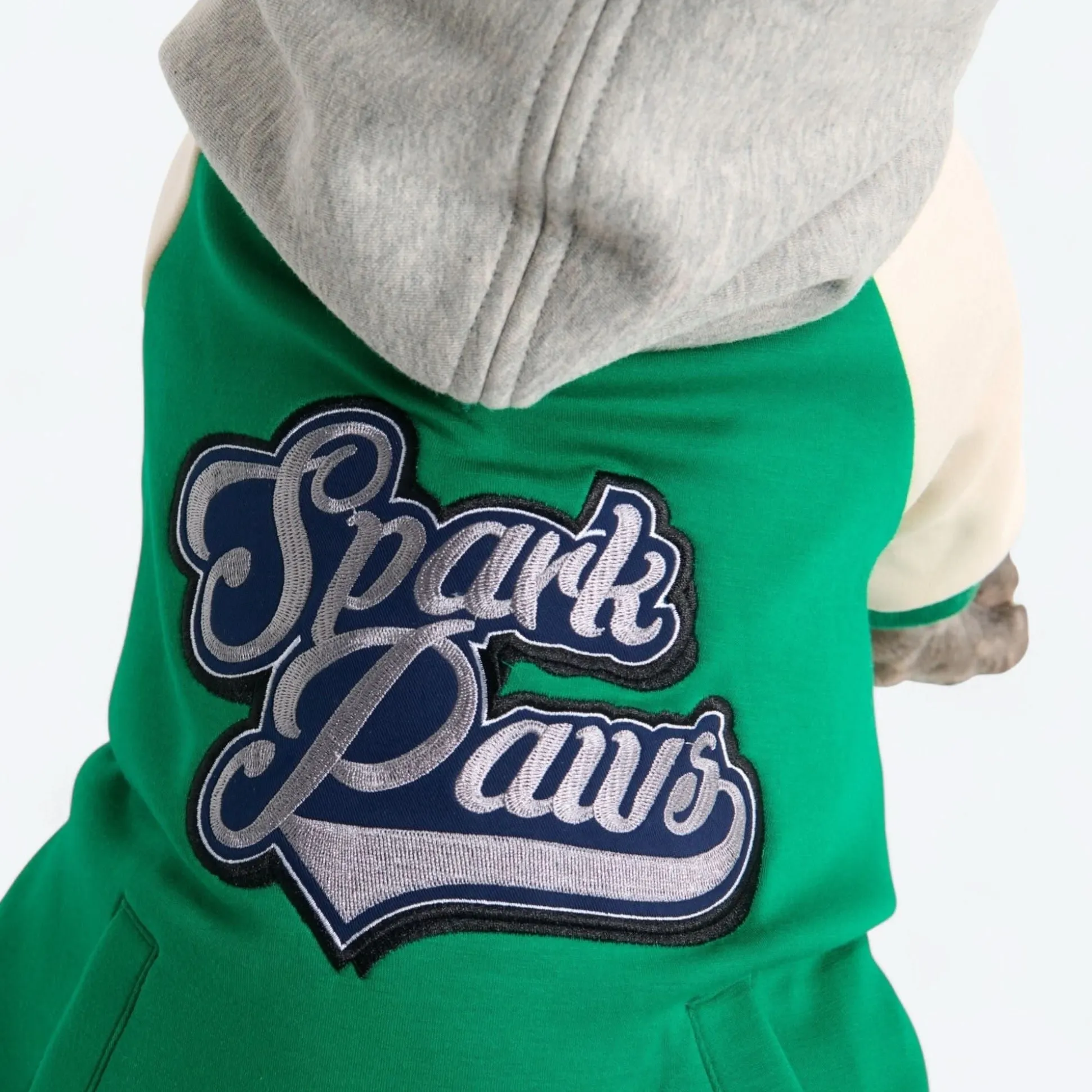 Dog Varsity Jacket - Green