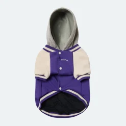 Dog Varsity Jacket - Purple