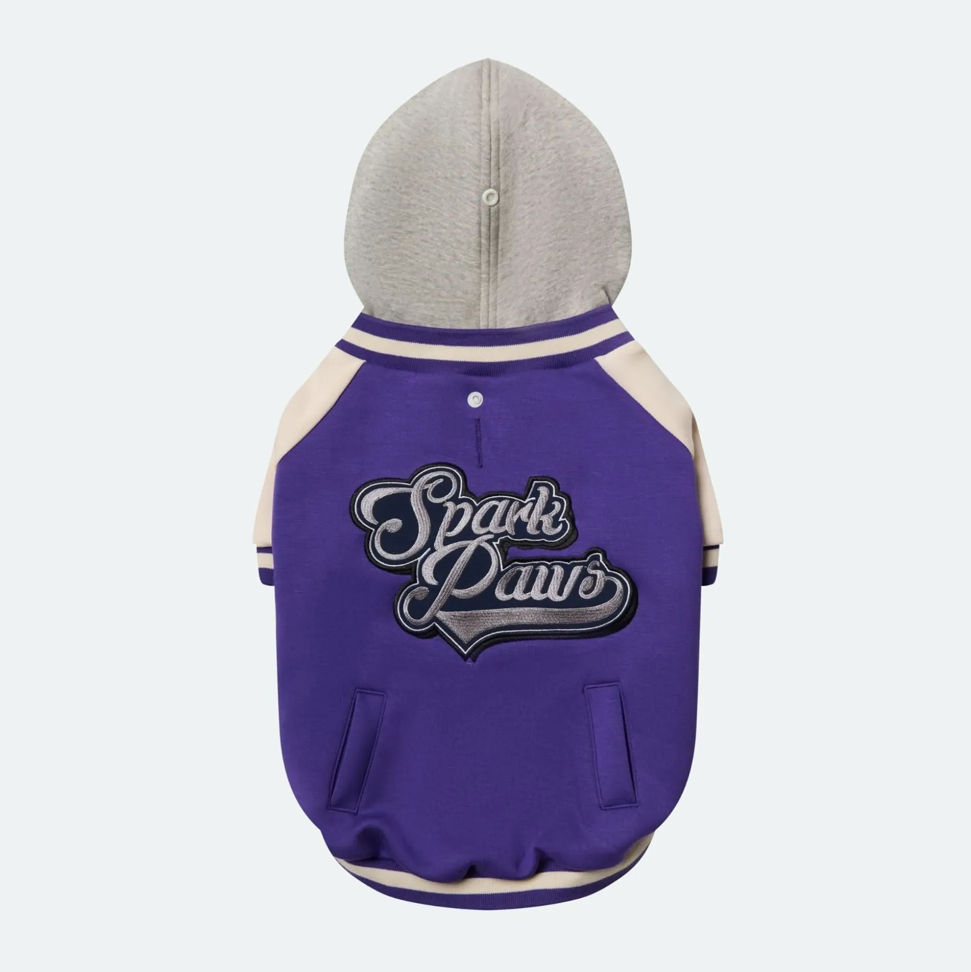 Dog Varsity Jacket - Purple