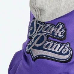 Dog Varsity Jacket - Purple