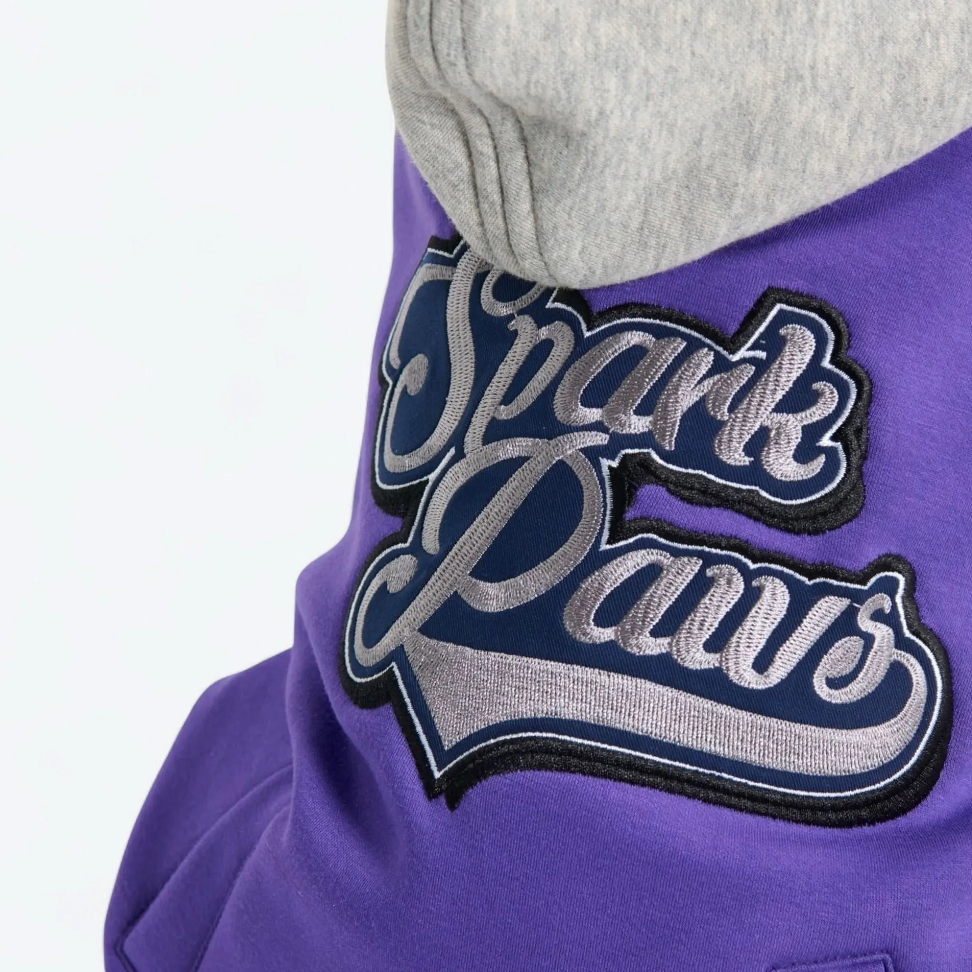 Dog Varsity Jacket - Purple