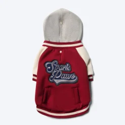 Dog Varsity Jacket - Red