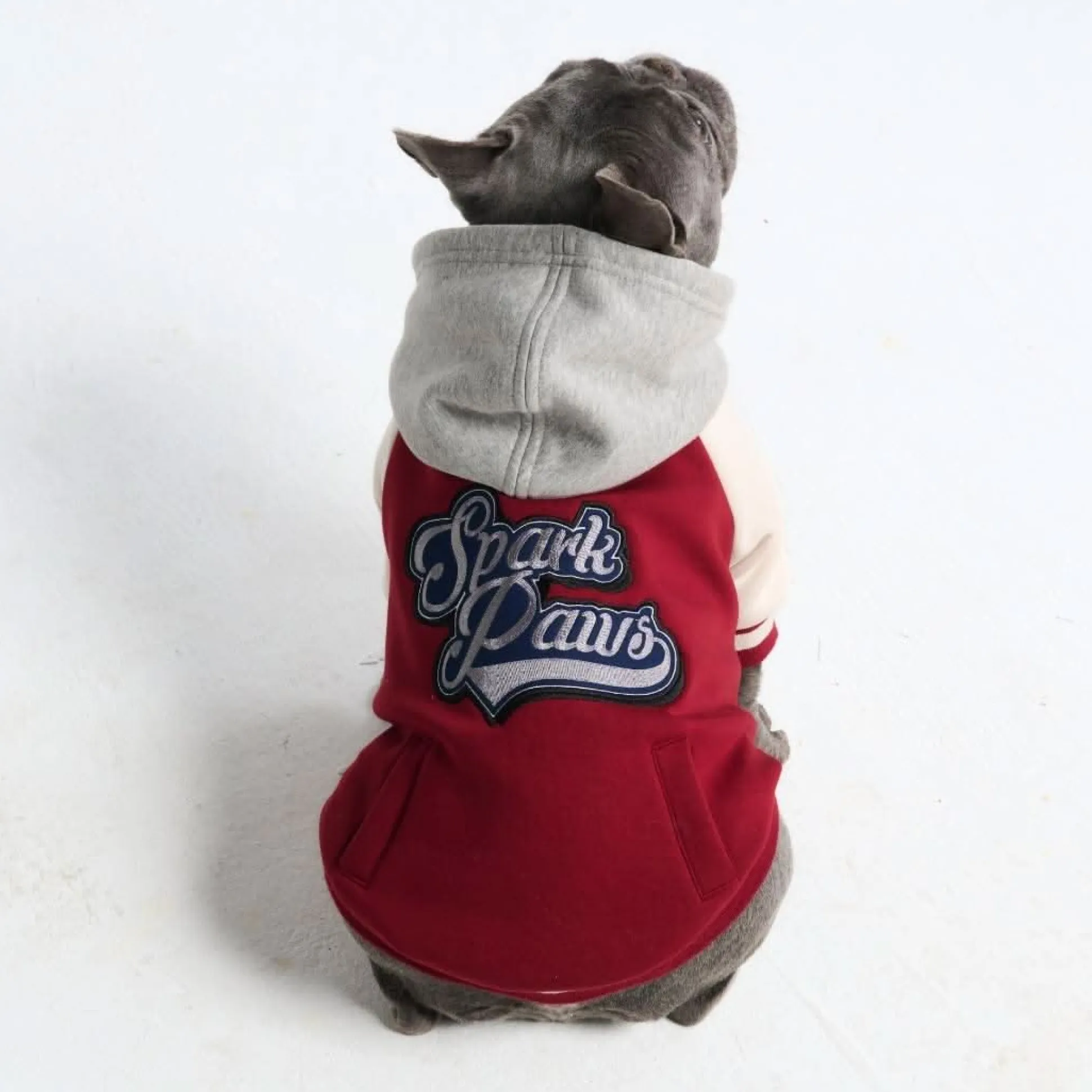 Dog Varsity Jacket - Red