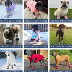 Flex Shell Waterproof Dog Boots - Red