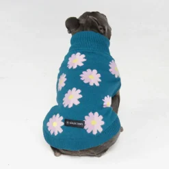 Flower Knit Dog Sweater