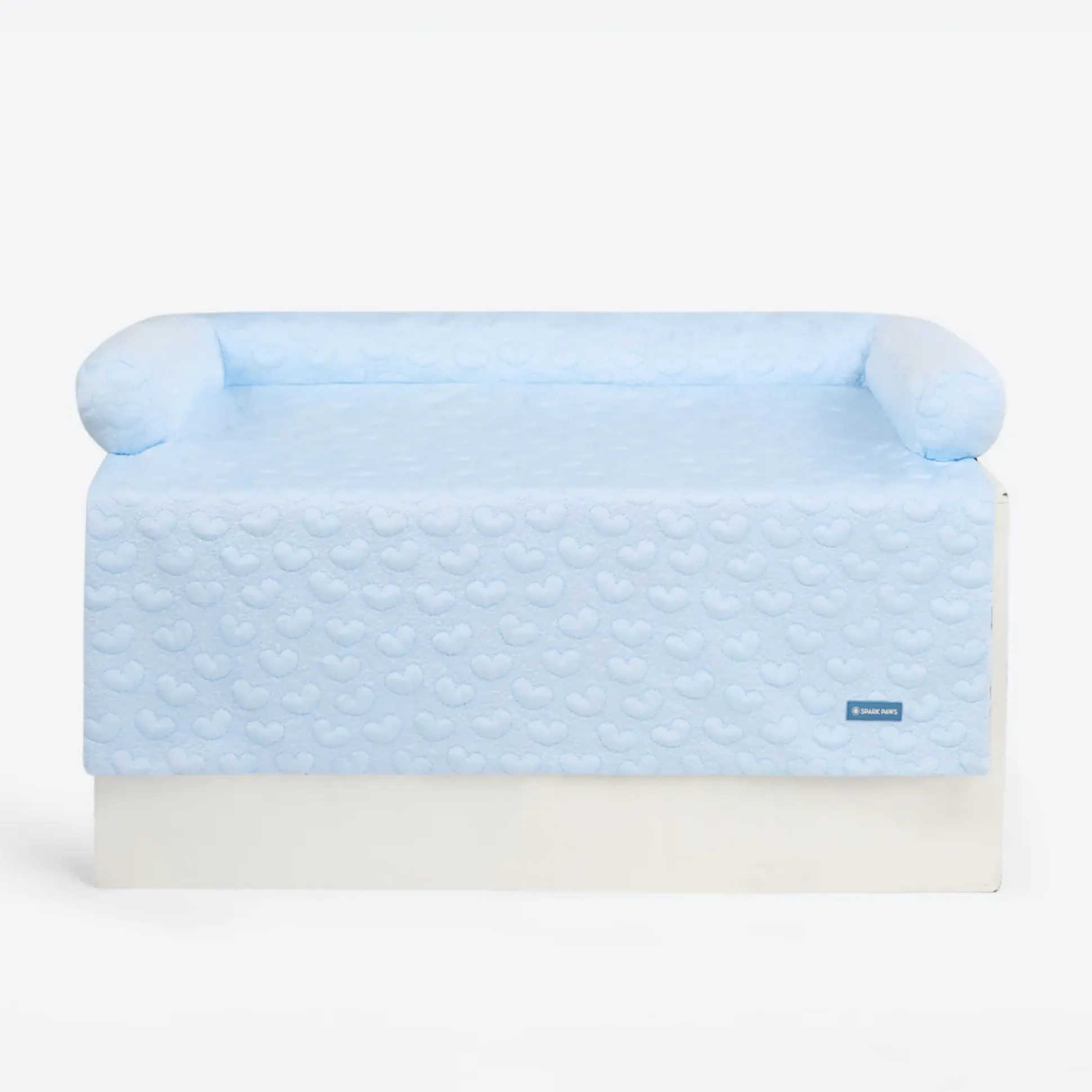 Frostcore™ Cooling Couch Cover Dog Bed - Hearts Blue