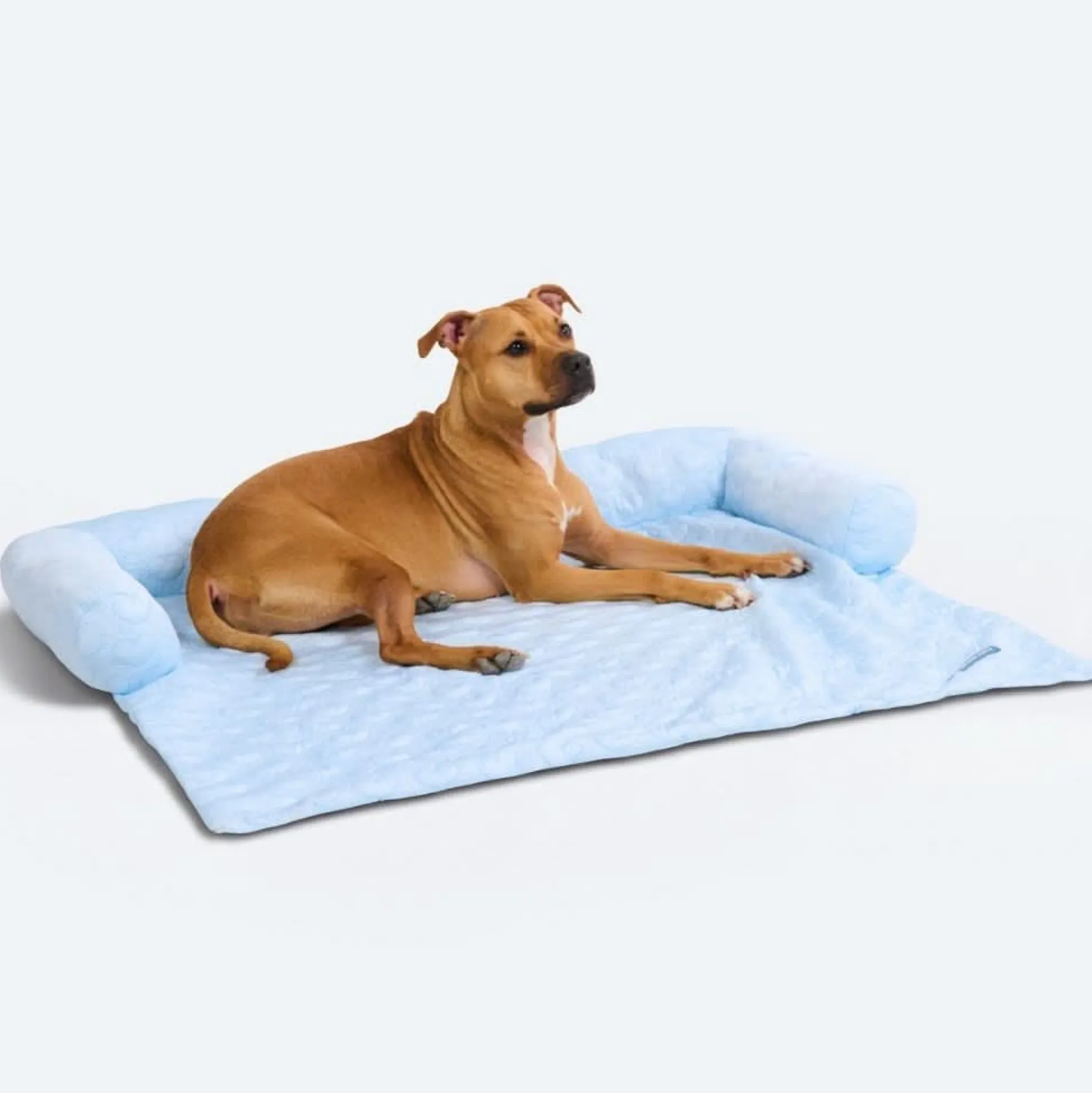 Frostcore™ Cooling Couch Cover Dog Bed - Hearts Blue