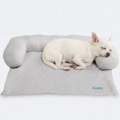Frostcore™ Cooling Couch Cover Dog Bed - Waffle Grey
