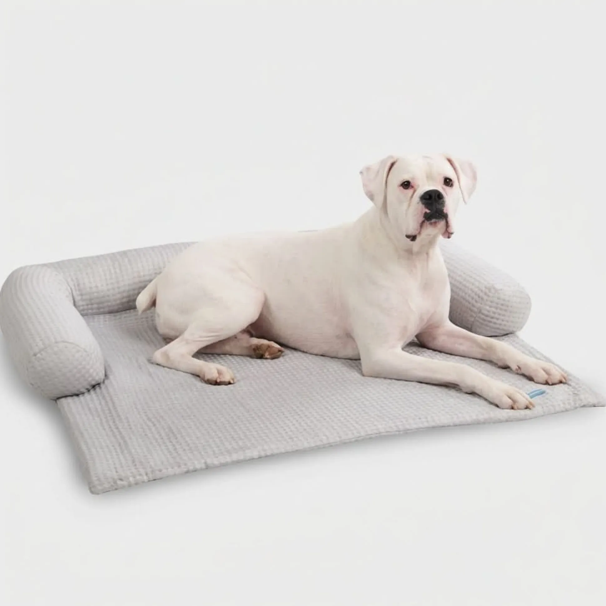 Frostcore™ Cooling Couch Cover Dog Bed - Waffle Grey