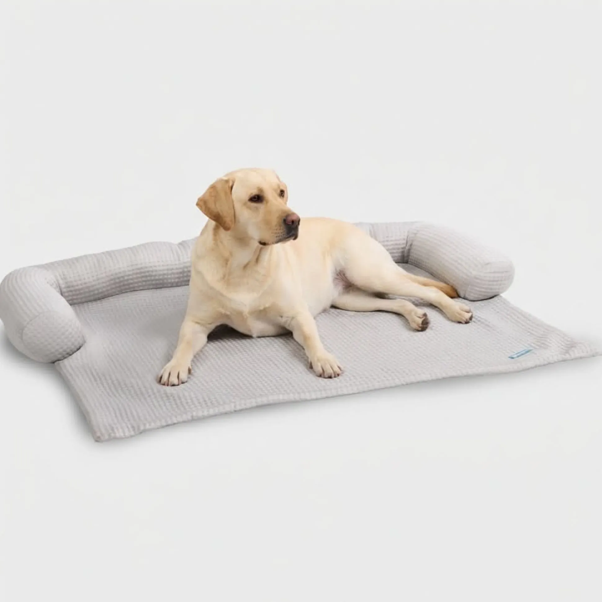 Frostcore™ Cooling Couch Cover Dog Bed - Waffle Grey