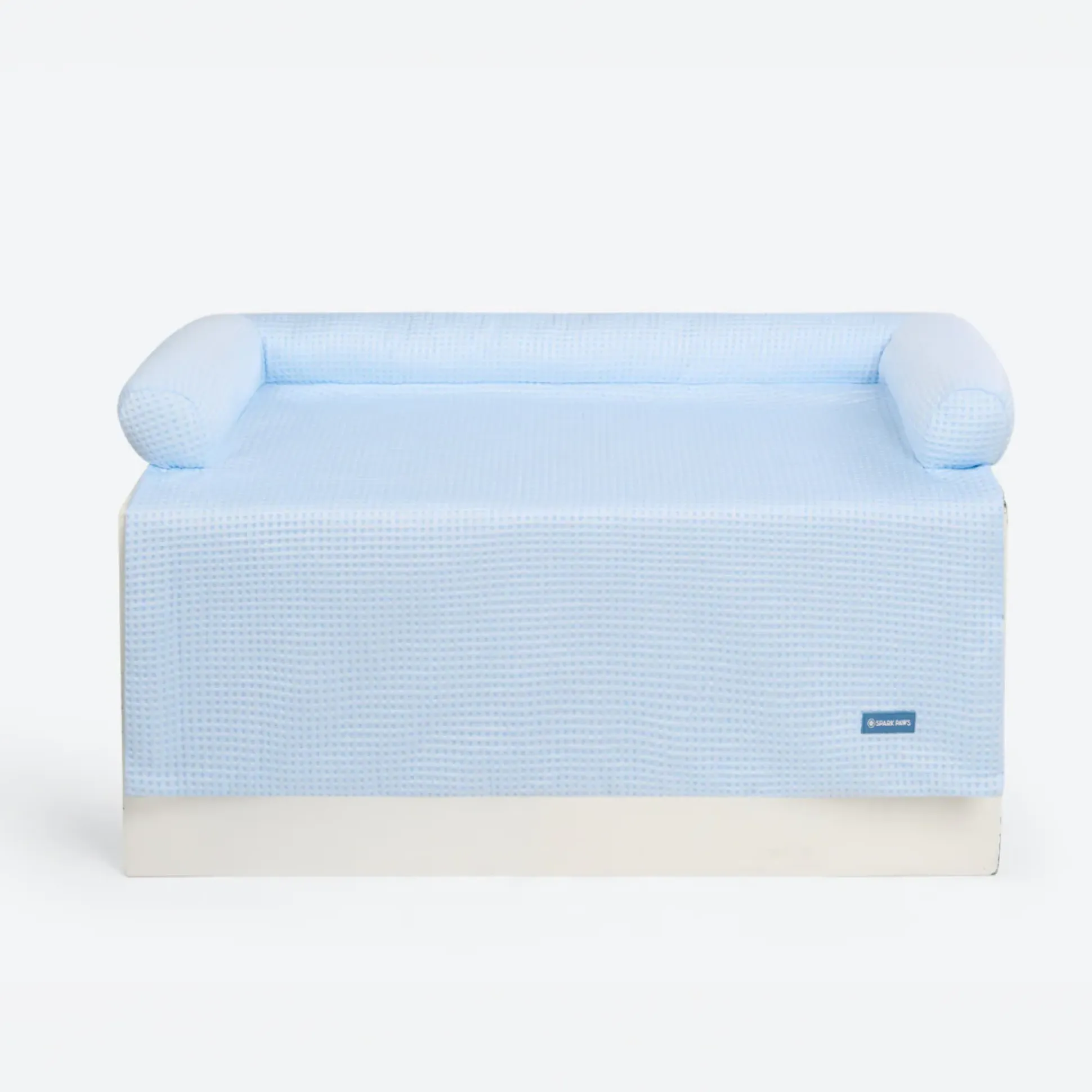Frostcore™ Cooling Couch Cover Dog Bed - Waffle Blue