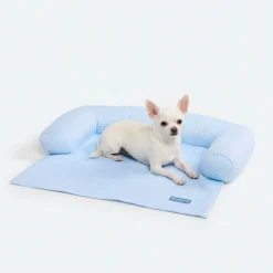 Frostcore™ Cooling Couch Cover Dog Bed - Waffle Blue