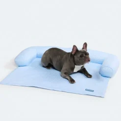 Frostcore™ Cooling Couch Cover Dog Bed - Waffle Blue