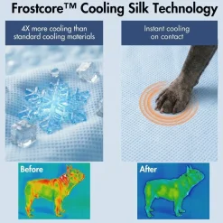 Frostcore™ Cooling Couch Cover Dog Bed - Waffle Blue