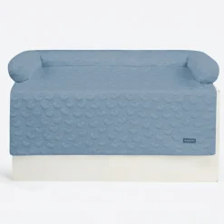 Frostcore™ Cooling Couch Cover Dog Bed - Hearts Ash Blue