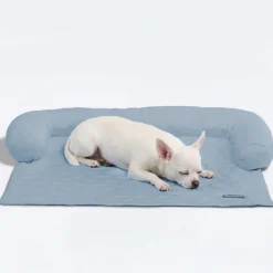 Frostcore™ Cooling Couch Cover Dog Bed - Hearts Ash Blue