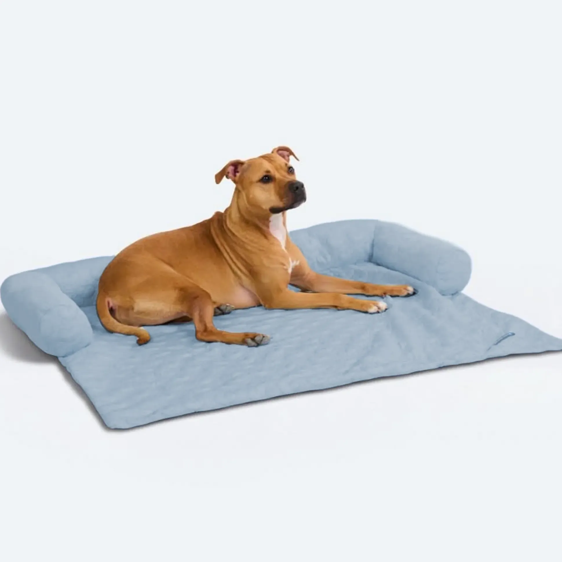 Frostcore™ Cooling Couch Cover Dog Bed - Hearts Ash Blue
