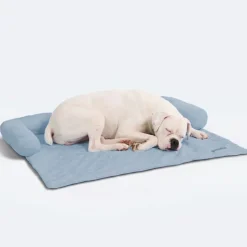 Frostcore™ Cooling Couch Cover Dog Bed - Hearts Ash Blue