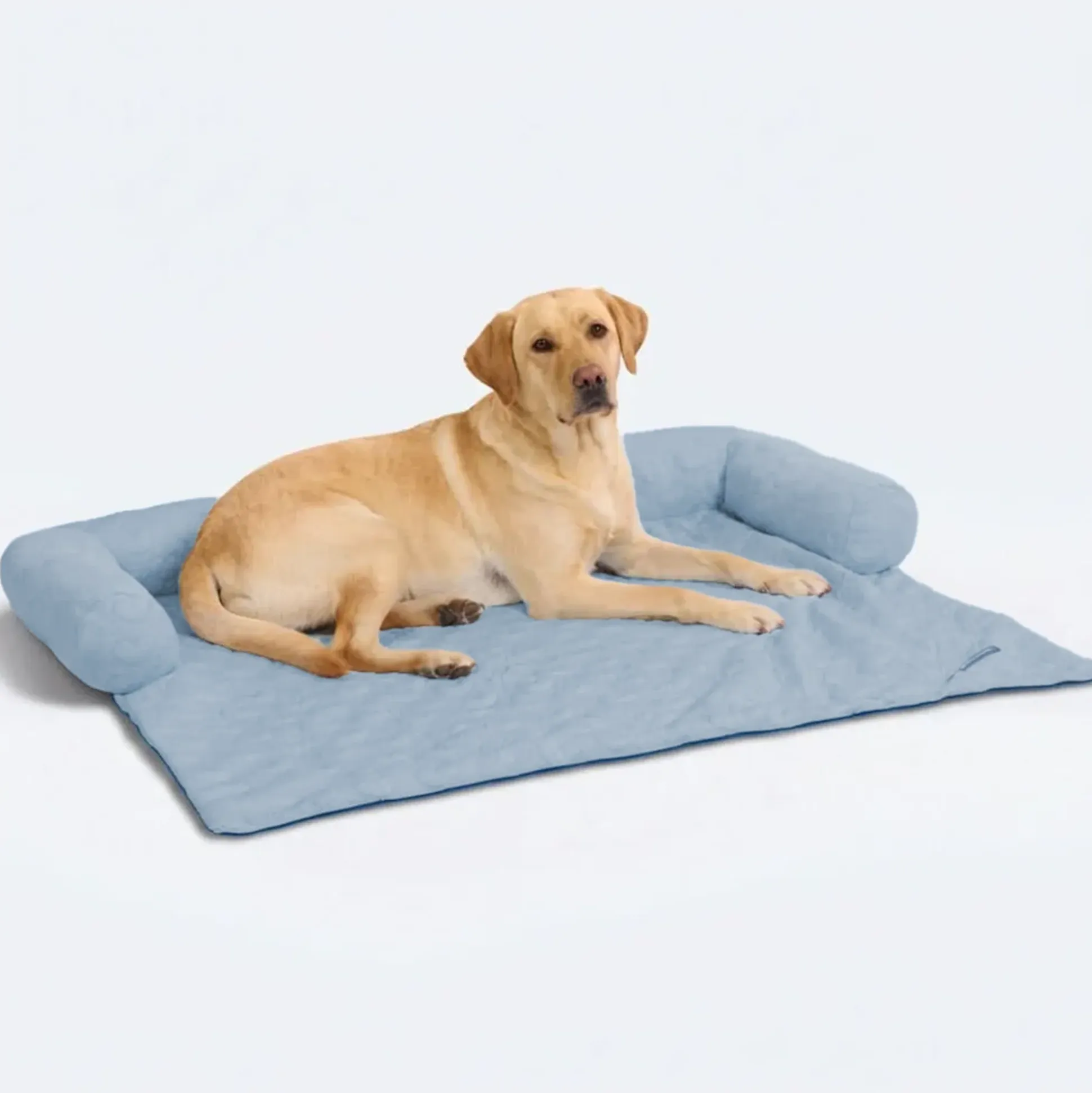 Frostcore™ Cooling Couch Cover Dog Bed - Hearts Ash Blue