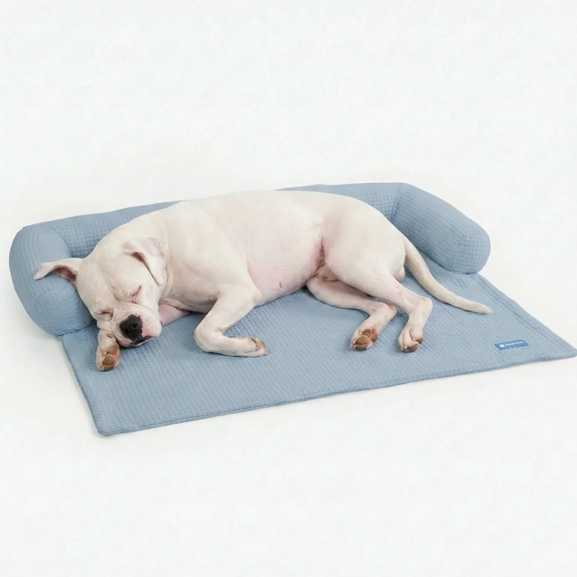 Frostcore™ Cooling Couch Cover Dog Bed - Waffle Ash Blue