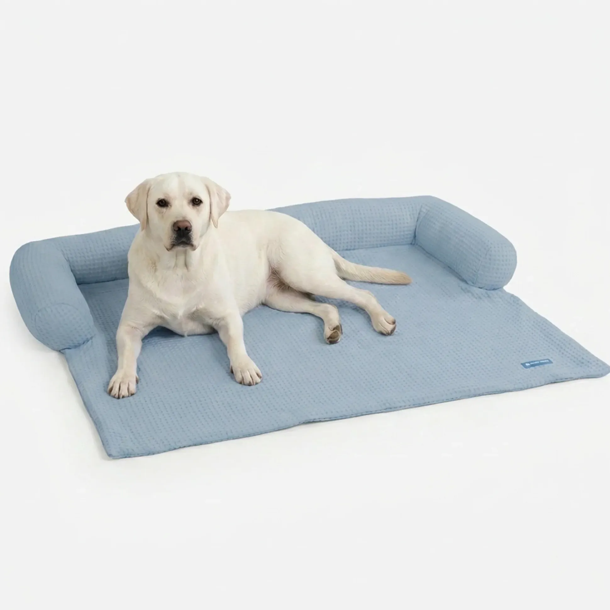 Frostcore™ Cooling Couch Cover Dog Bed - Waffle Ash Blue
