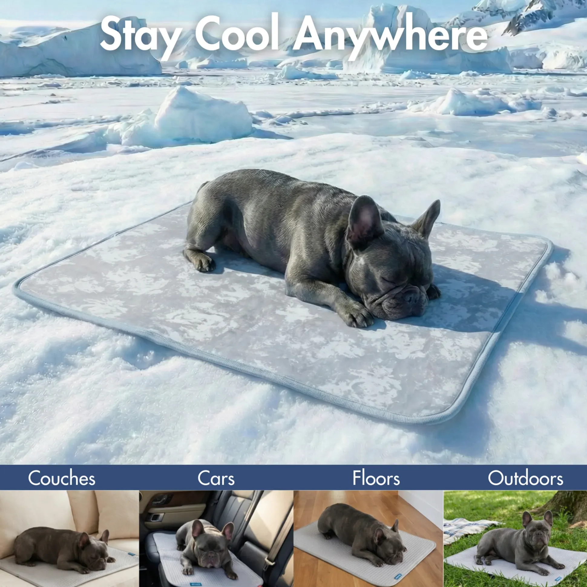 Frostcore™ Cooling Mat - Clouds Grey