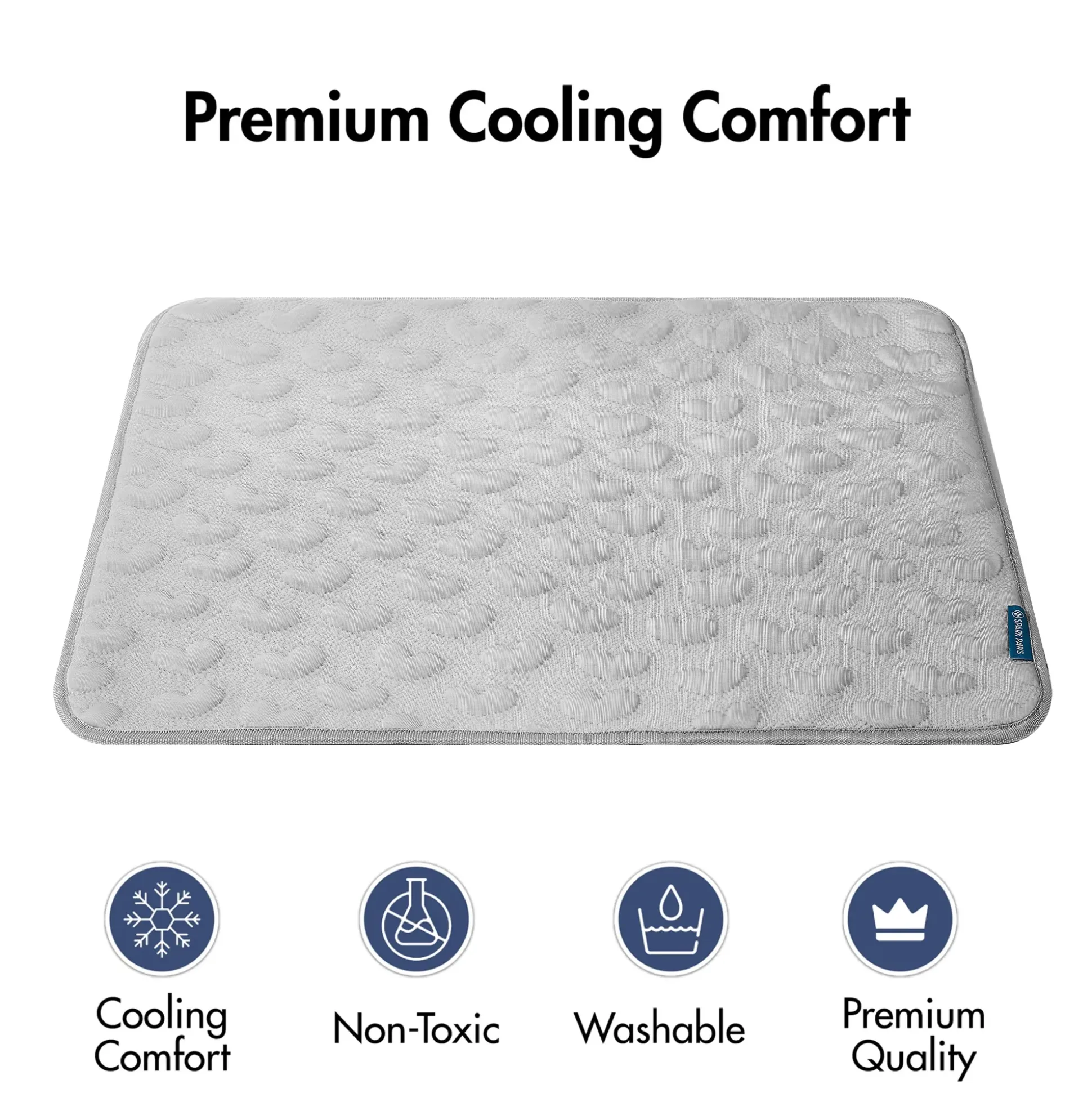 Frostcore™ Cooling Mat - Hearts Grey