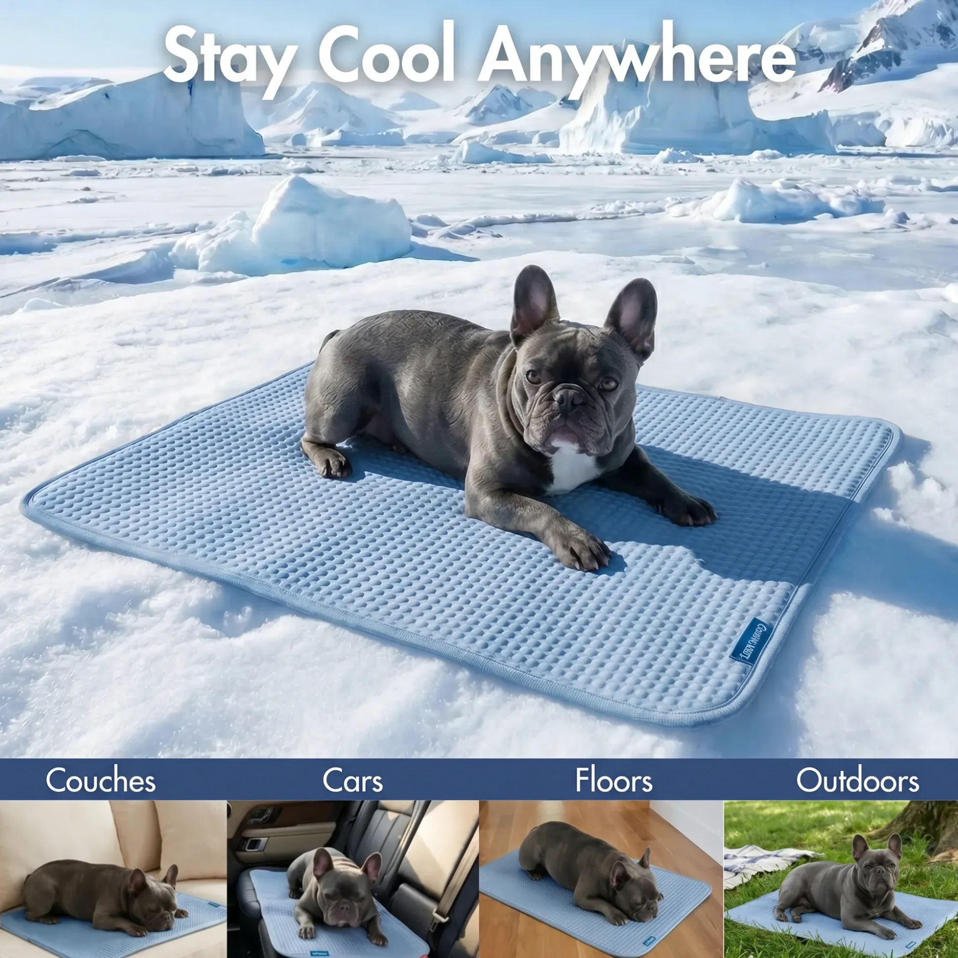Frostcore™ Cooling Mat - Waffle Ash Blue