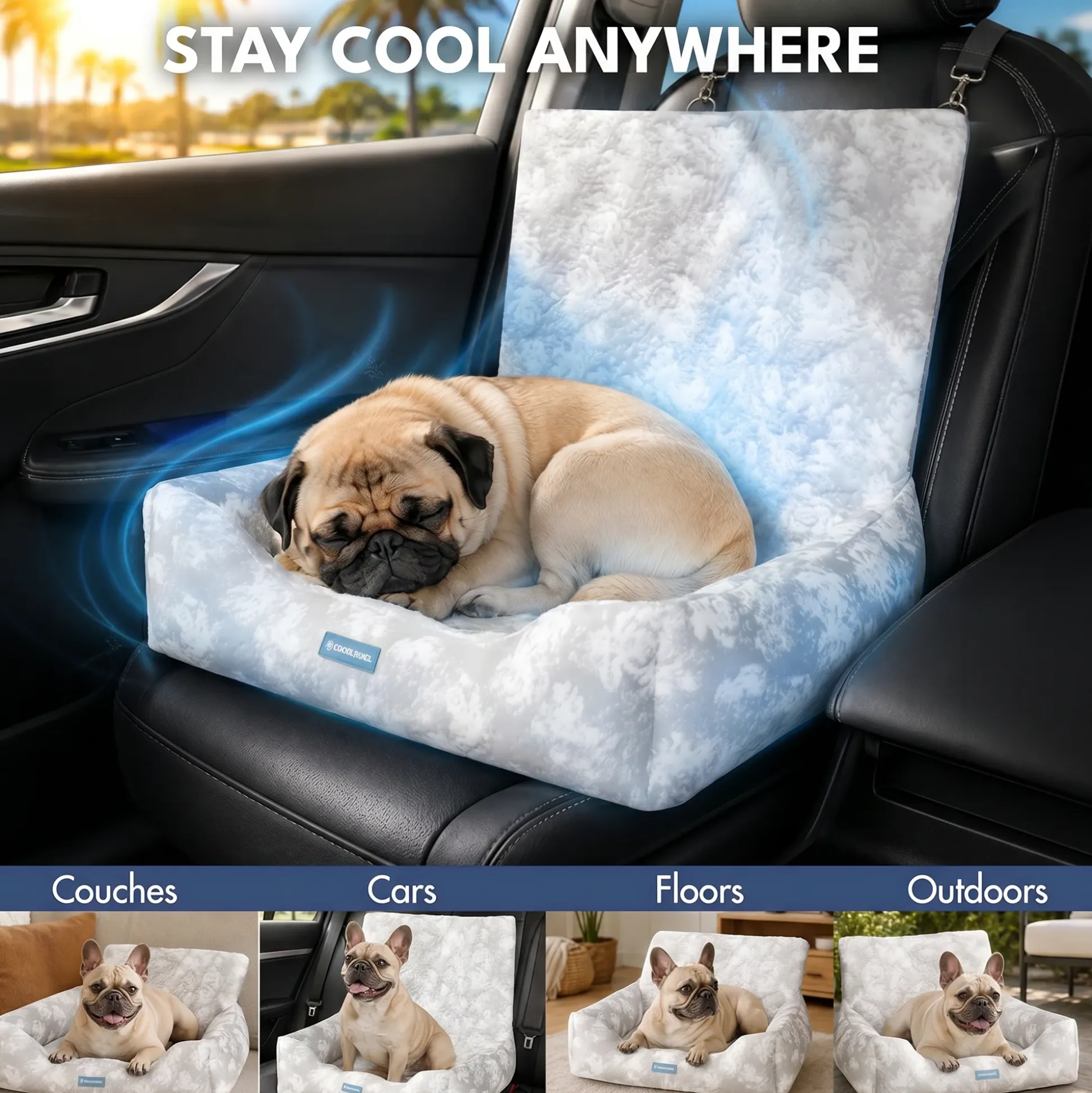 Frostcore™ Dog Cooling Car Seat Beds