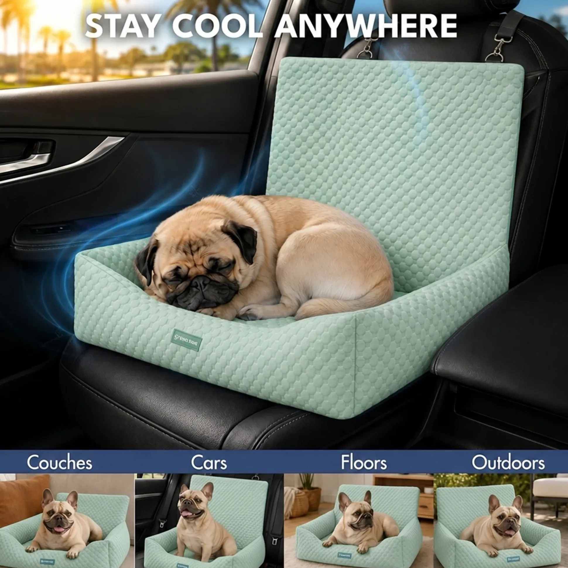 Frostcore™ Dog Cooling Car Seat Beds