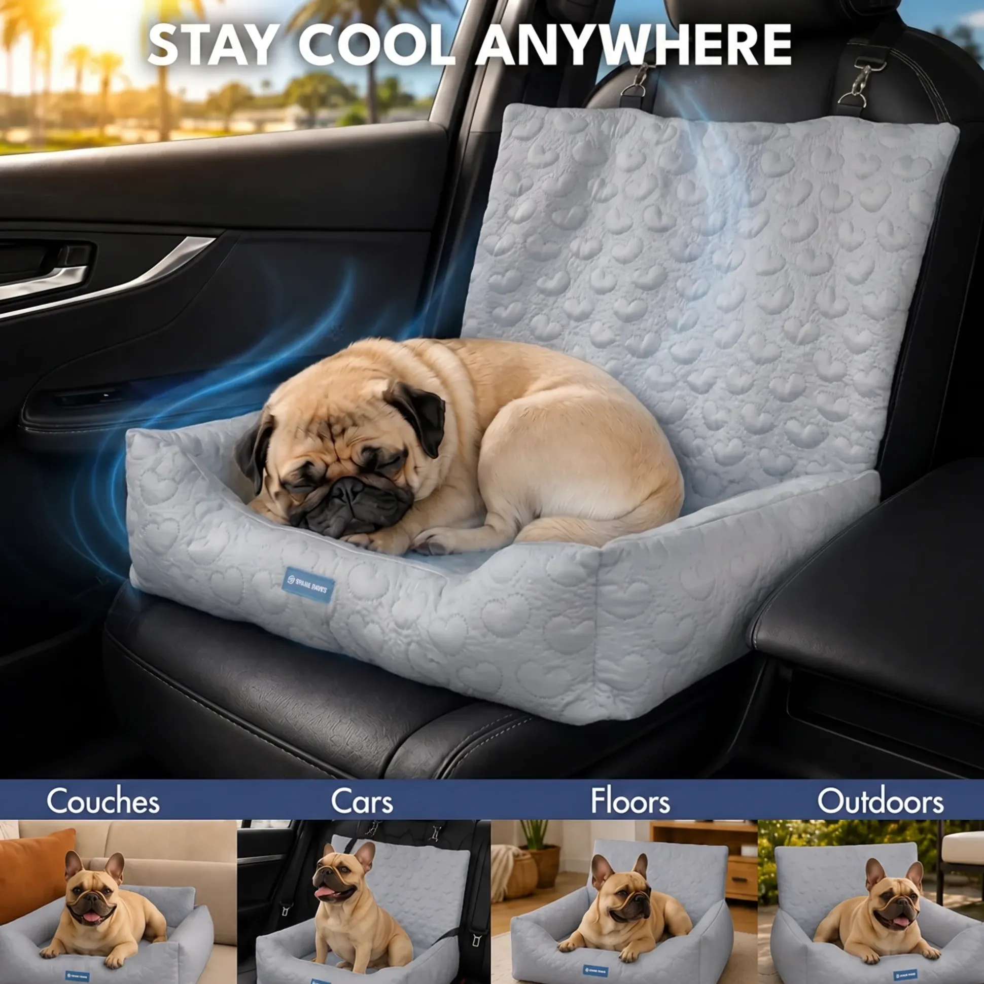 Frostcore™ Dog Cooling Car Seat Beds
