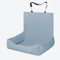 Frostcore™ Dog Cooling Car Seat Bed - Waffle Ash Blue