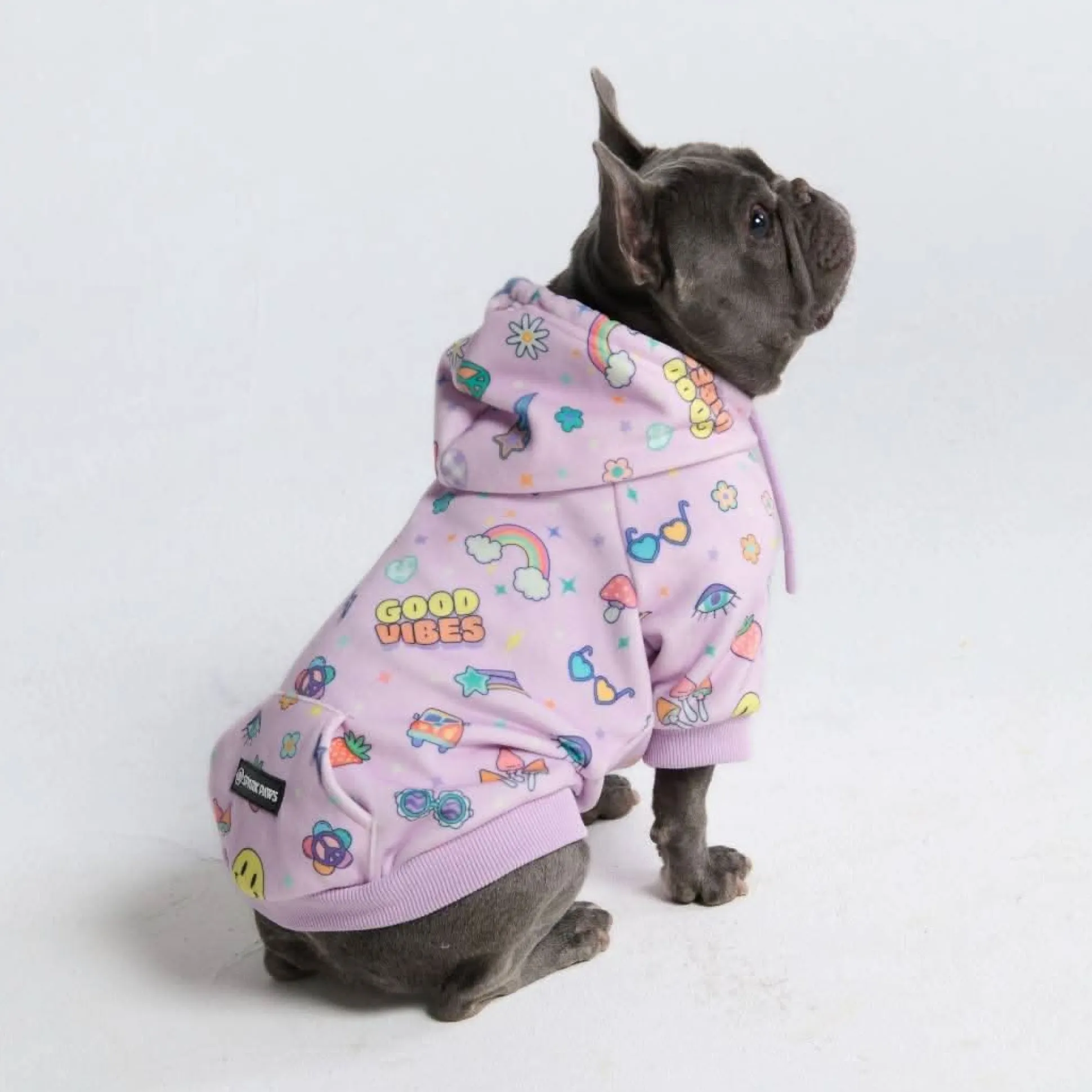 Good Vibes Dog Hoodie - Purple