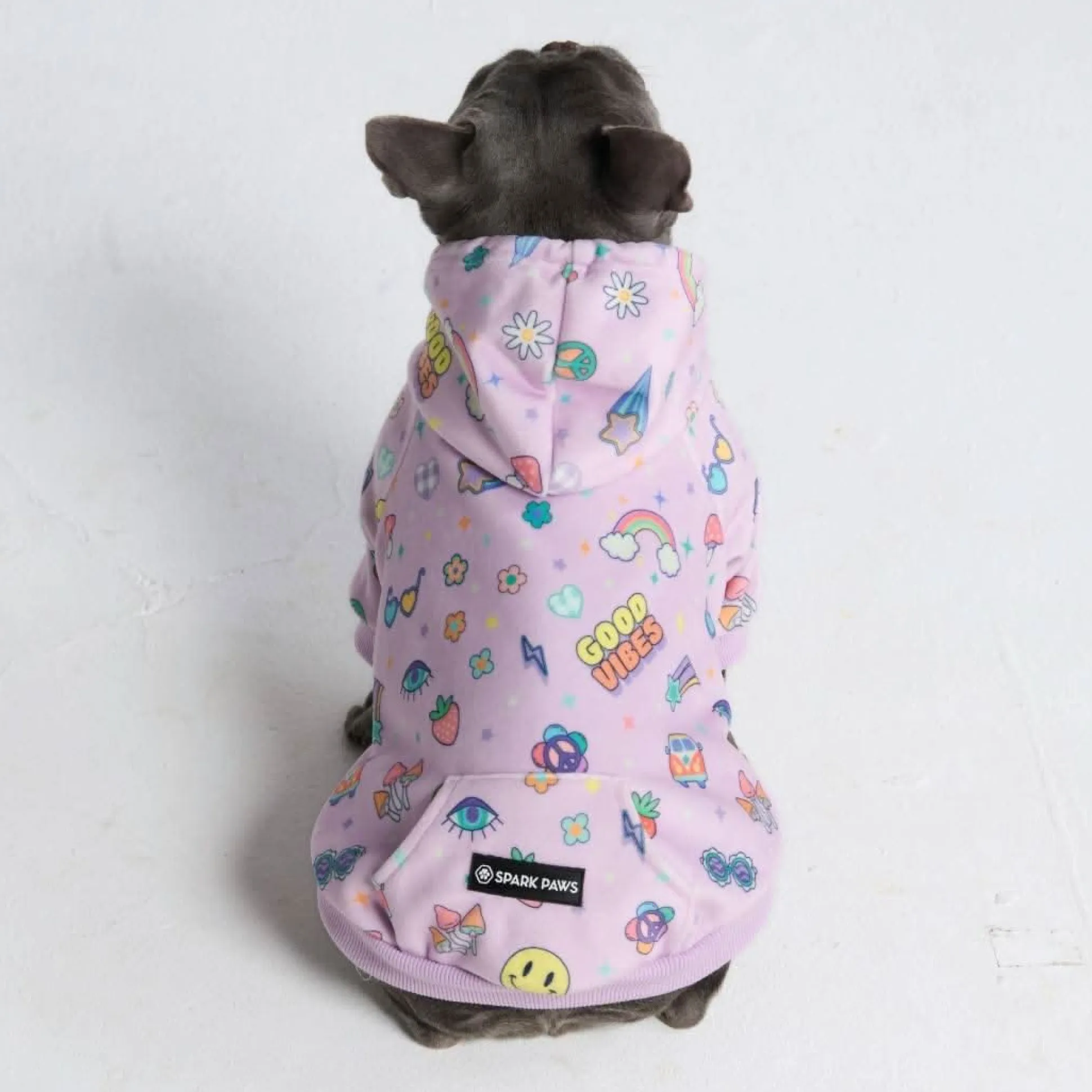 Good Vibes Dog Hoodie - Purple