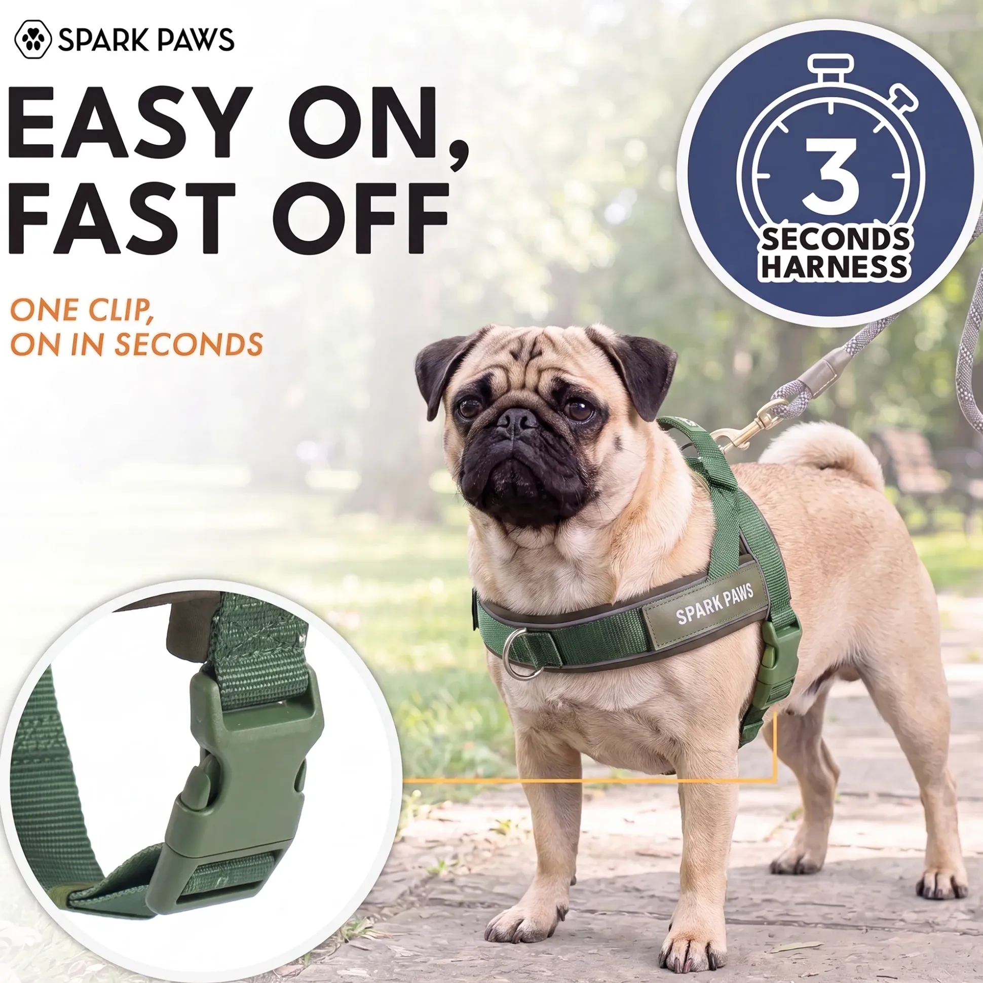 Grab & Go Harness - Army Green