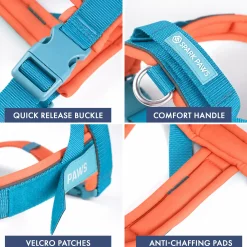 Grab & Go Harness - Teal & Apricot