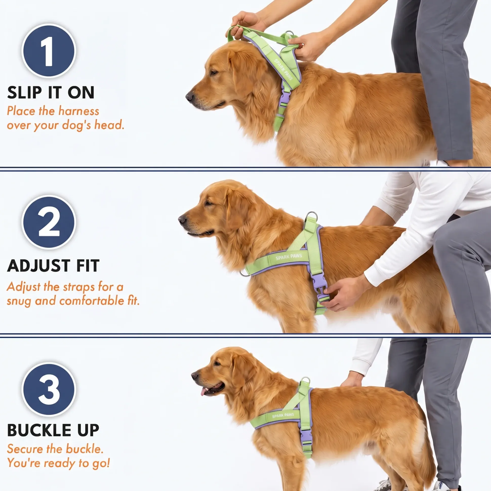 Grab & Go Harness - Violet Lime