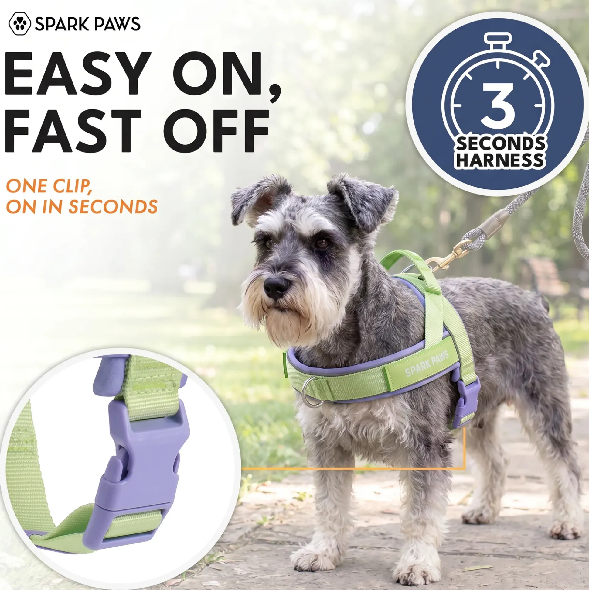 Grab & Go Harness - Violet Lime