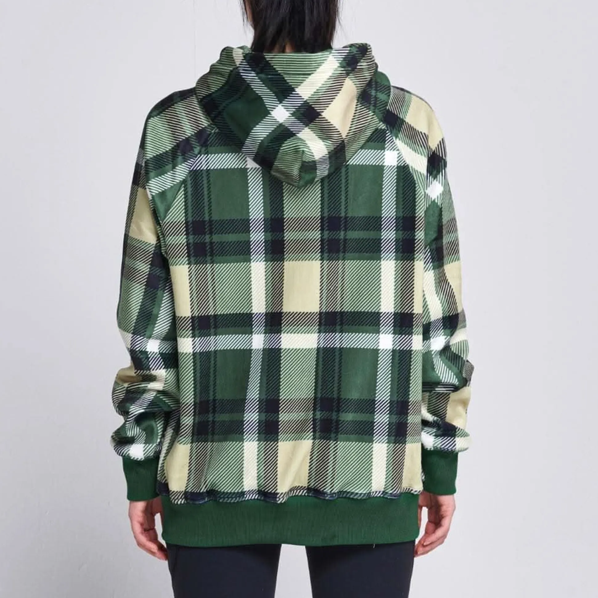 Green Plaid Human Hoodie