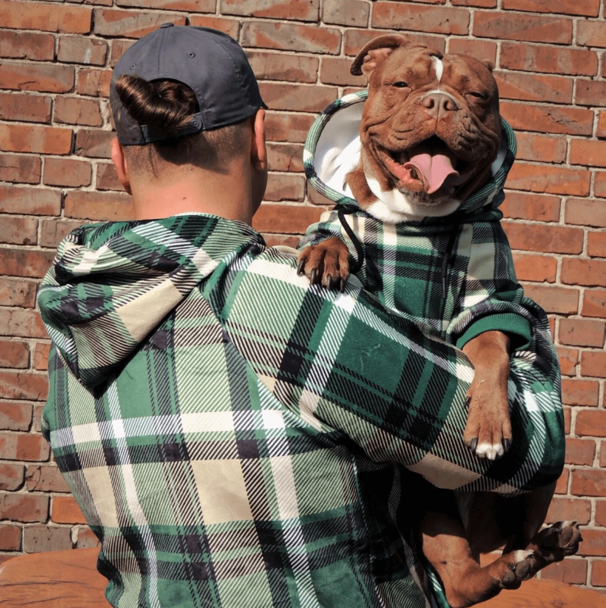 Green Plaid Human Hoodie