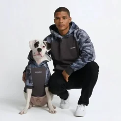 Grey Camo Dog Hoodie