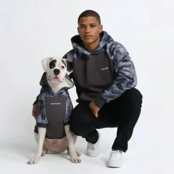 Grey Camo Dog Hoodie