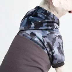 Grey Camo Dog Hoodie