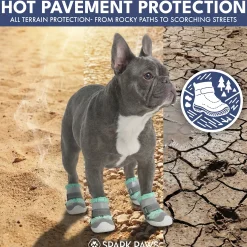Hot Pavement Pawtector Dog Shoes - Teal