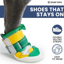 Hot Pavement Pawtector Dog Shoes - Green Yellow