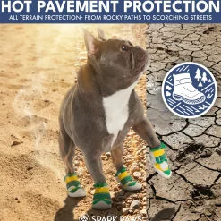Hot Pavement Pawtector Dog Shoes - Green Yellow