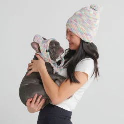 Human Pompom Hat - Pastel Icing