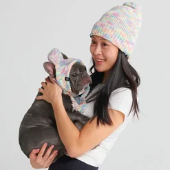 Human Pompom Hat - Pastel Icing