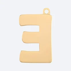 Initial Letter Jewelry Tag - E