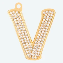 Initial Letter Jewelry Tag - V
